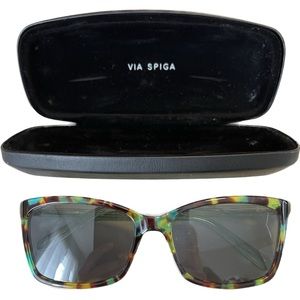 Via Spiga green tortoiseshell sunglasses